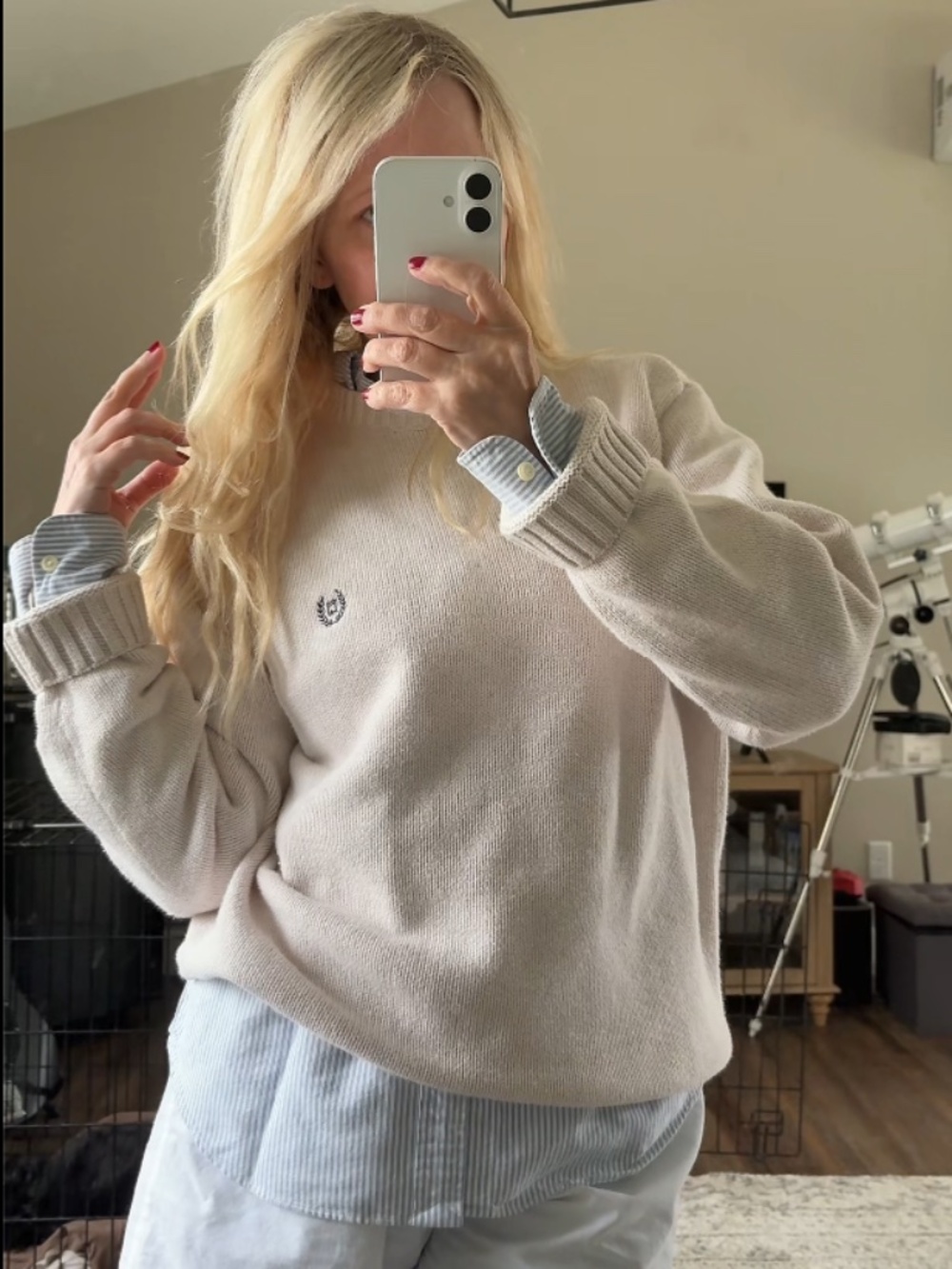 Chaps Ralph Lauren Cream Sweater
